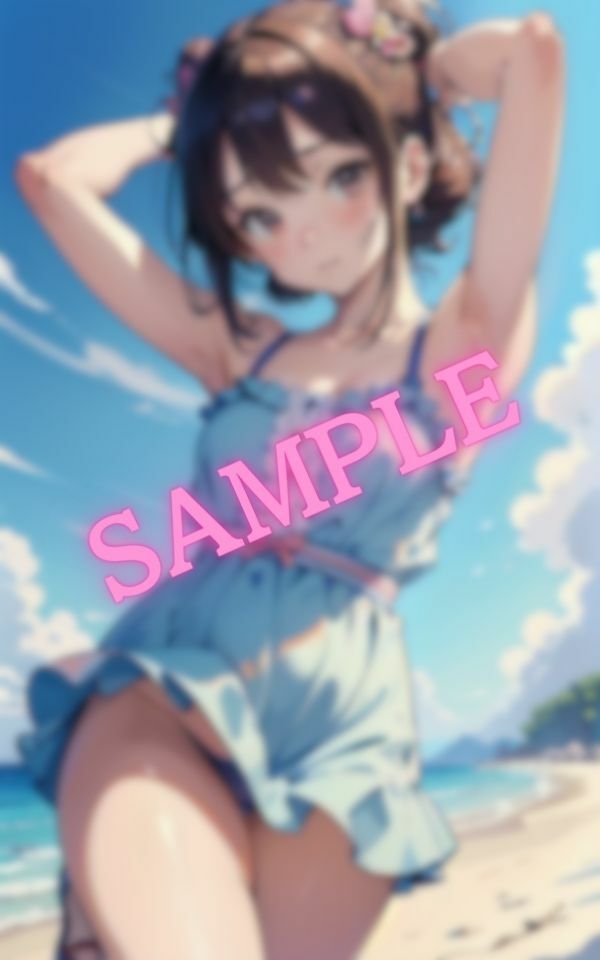 サンプル画像1:スカートの中がチラリ…？大好きな彼女とのビーチデート(エロエロ天国) [d_444435]