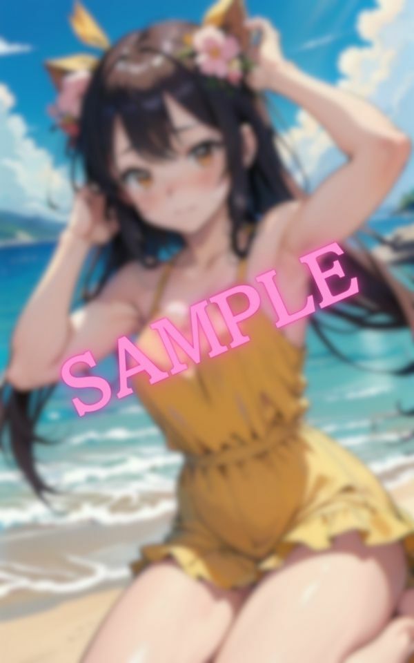 サンプル画像2:スカートの中がチラリ…？大好きな彼女とのビーチデート(エロエロ天国) [d_444435]