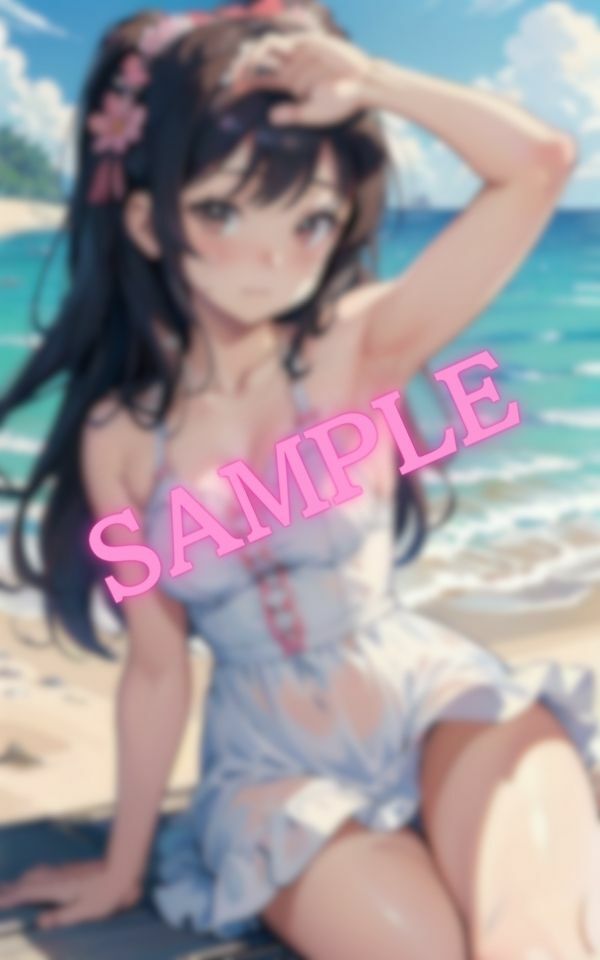 サンプル画像3:スカートの中がチラリ…？大好きな彼女とのビーチデート(エロエロ天国) [d_444435]