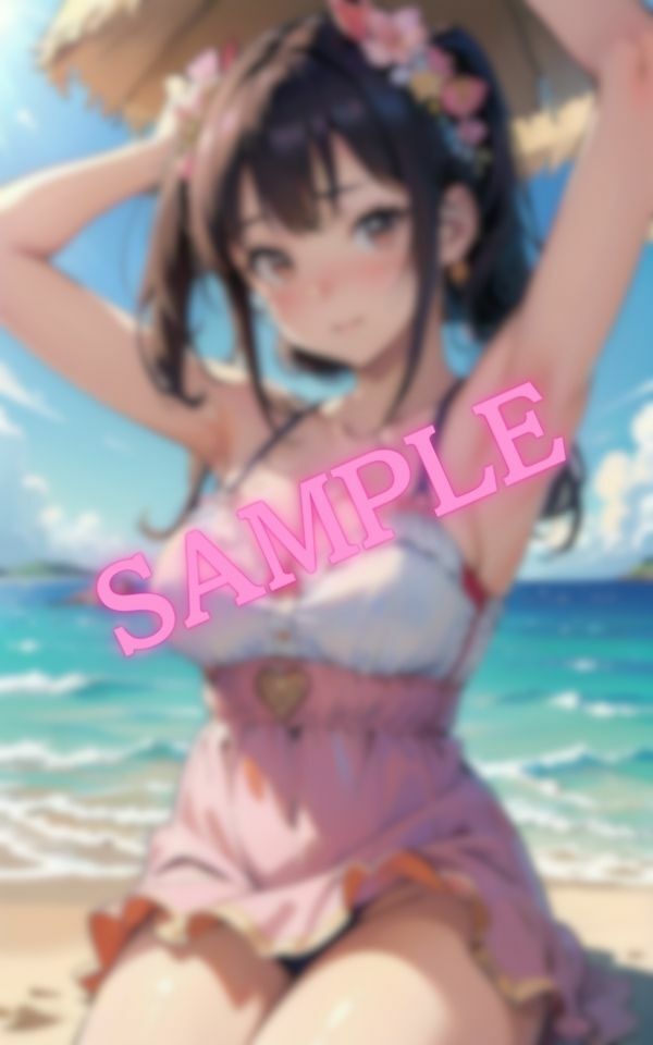 サンプル画像4:スカートの中がチラリ…？大好きな彼女とのビーチデート(エロエロ天国) [d_444435]