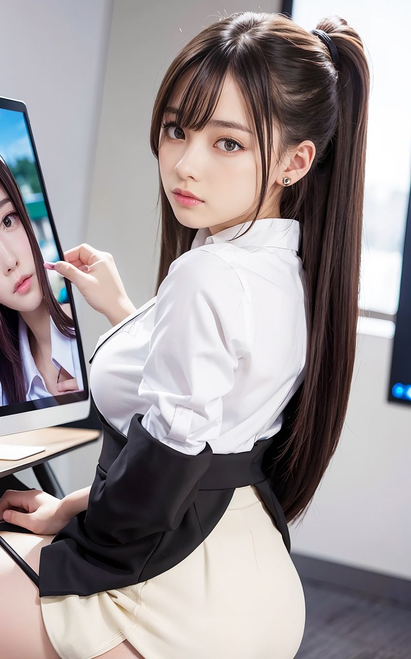 サンプル画像4:【AI写真集】働くOL写真集(AIde作成坊) [d_444544]