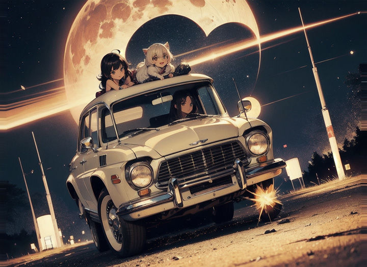 サンプル画像4:レトロなくるまとびじょ(Circle  N) [d_444726]