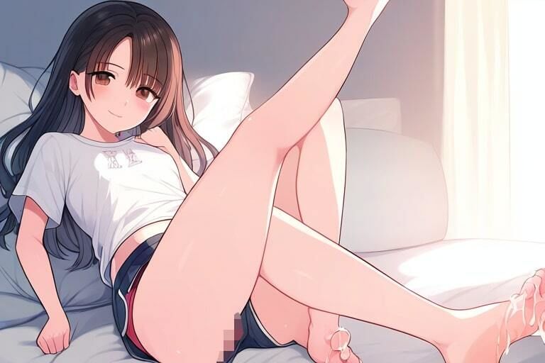 サンプル画像3:運動部の女の子のほどよく日焼けした素足で踏んでもらう〜おじさんわたしなんかで興奮するんですか？〜(晴耕雨読) [d_444847]