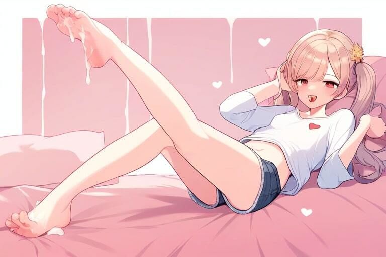 サンプル画像5:運動部の女の子のほどよく日焼けした素足で踏んでもらう〜おじさんわたしなんかで興奮するんですか？〜(晴耕雨読) [d_444847]