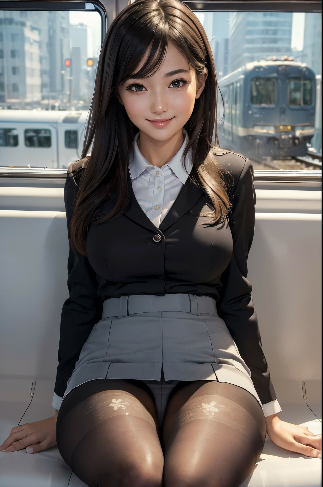 サンプル画像4:AI美女とAIイラストパンチラ写真集（おまけイラスト）合計80枚(AI美女NANTANO) [d_444884]