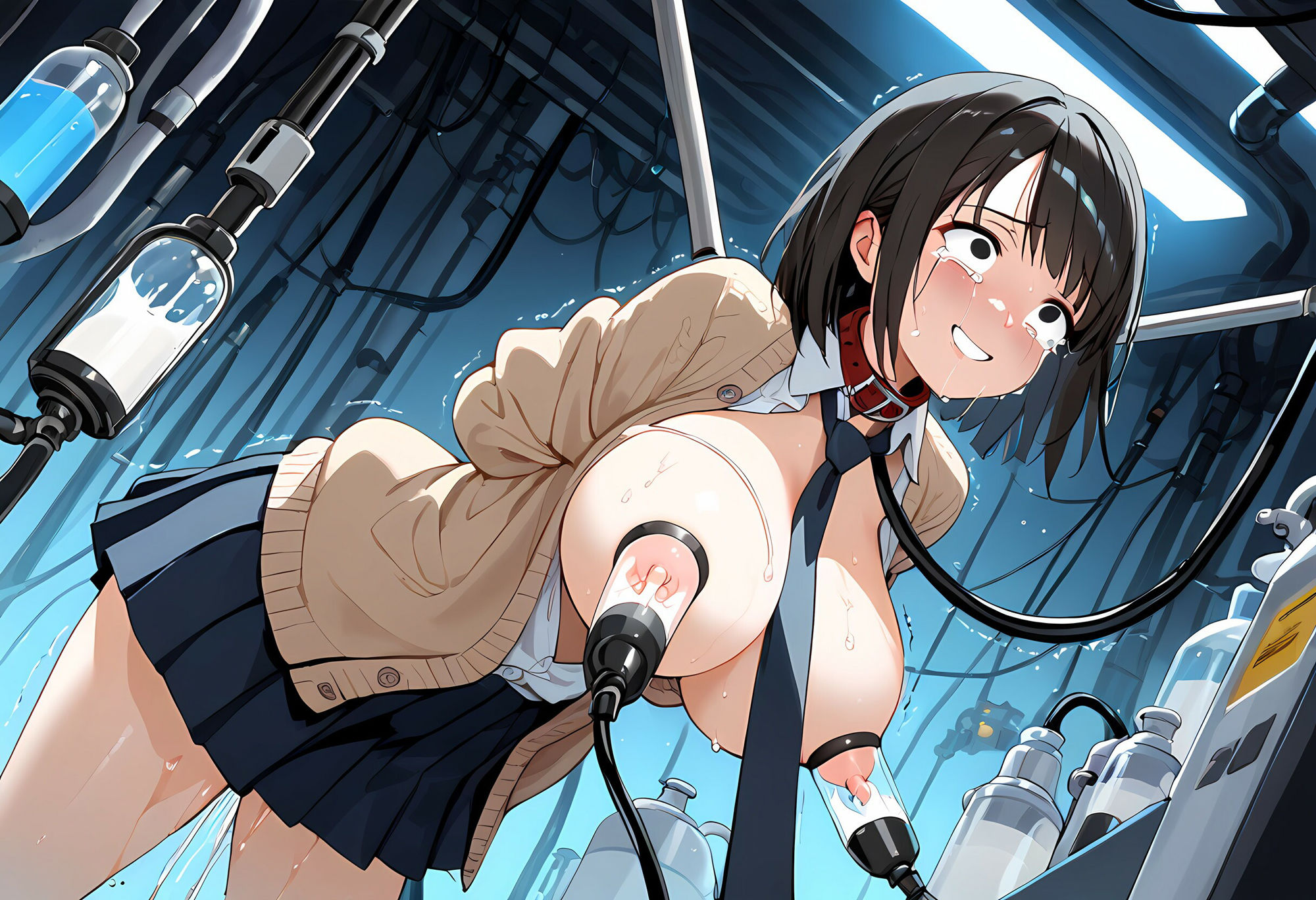 サンプル画像1:【搾乳マニア】女子校生の母乳を搾り取る(ぴゅるっピー) [d_444939]