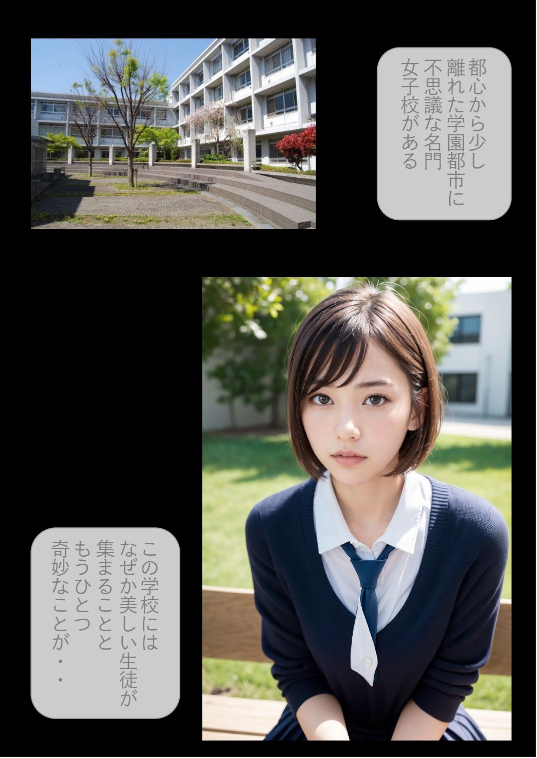 サンプル画像2:［ストーリー＋大量画像］突然精子がどろっどろに降り注がれる日常「常にぶっかけ」学園生活(顔面最強美双子（AI2Twins）) [d_444969]