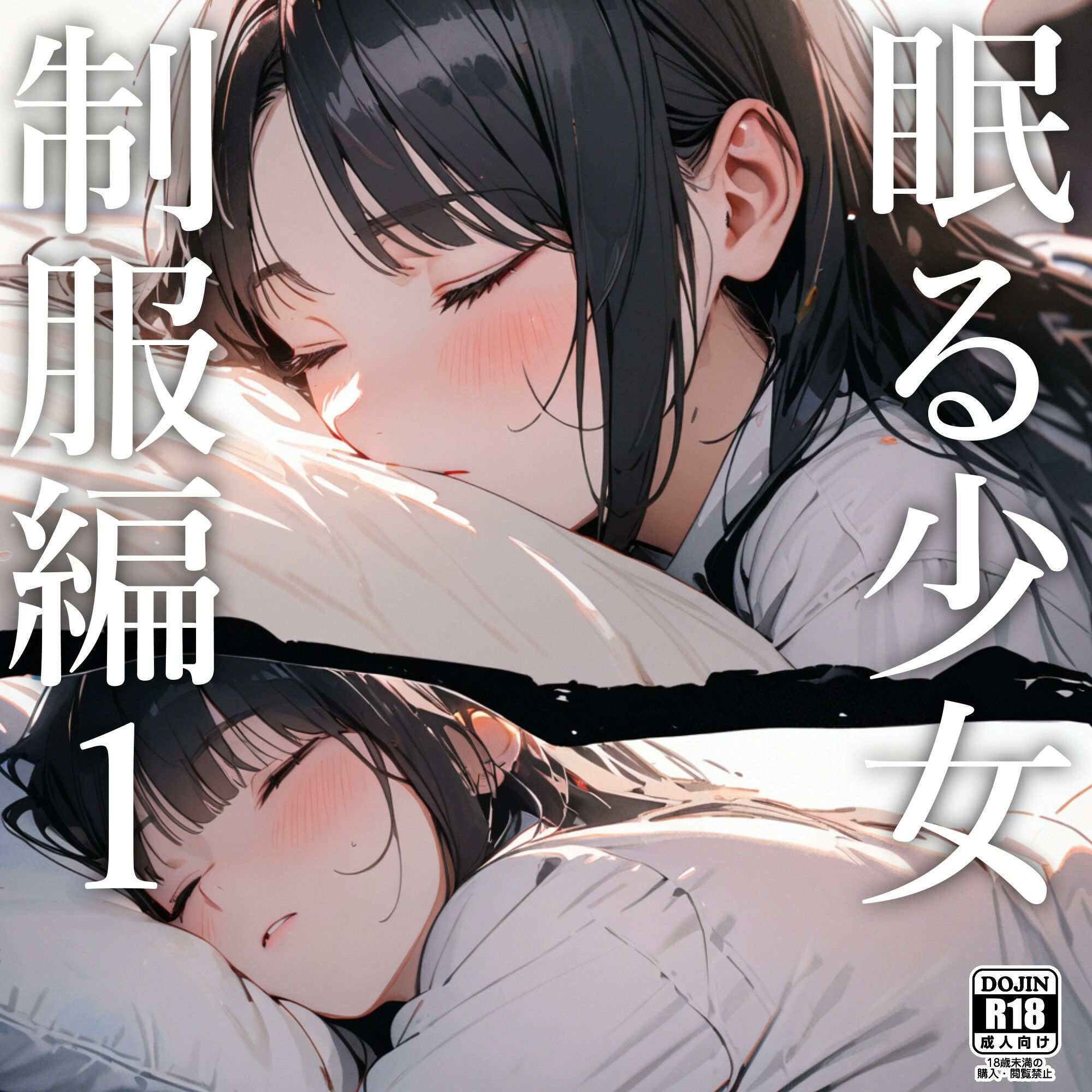 サンプル画像1:眠る少女（制服編）1(電脳戯画) [d_445040]