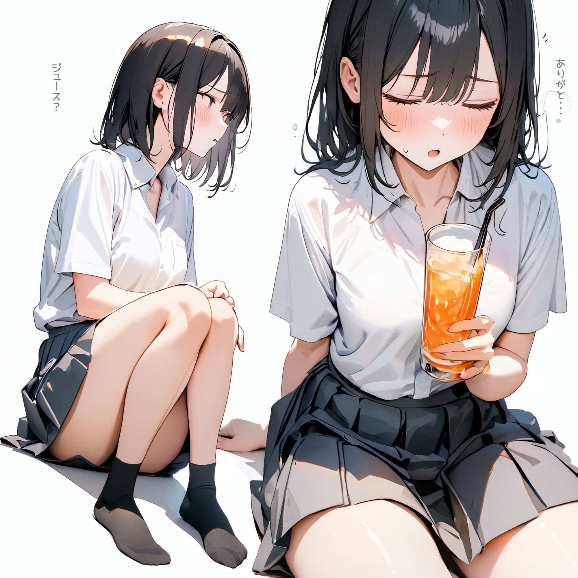 サンプル画像2:眠る少女（制服編）1(電脳戯画) [d_445040]