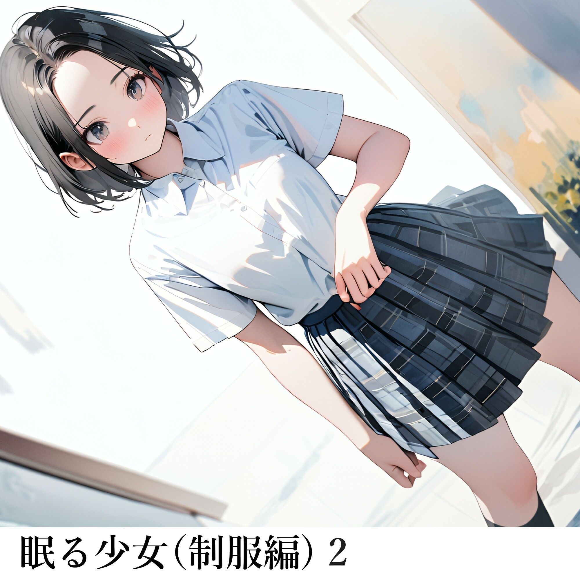 サンプル画像2:眠る少女（制服編）2(電脳戯画) [d_445042]