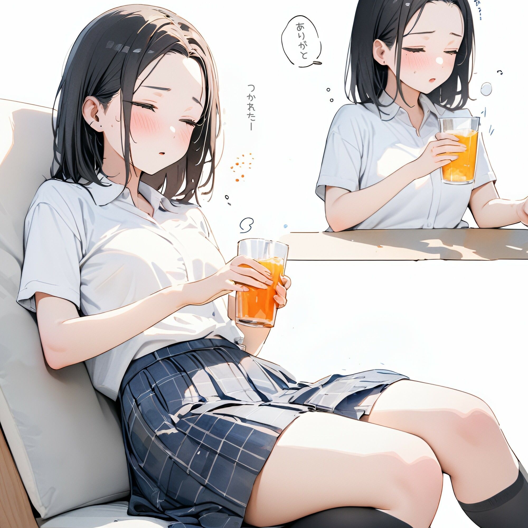 サンプル画像3:眠る少女（制服編）2(電脳戯画) [d_445042]