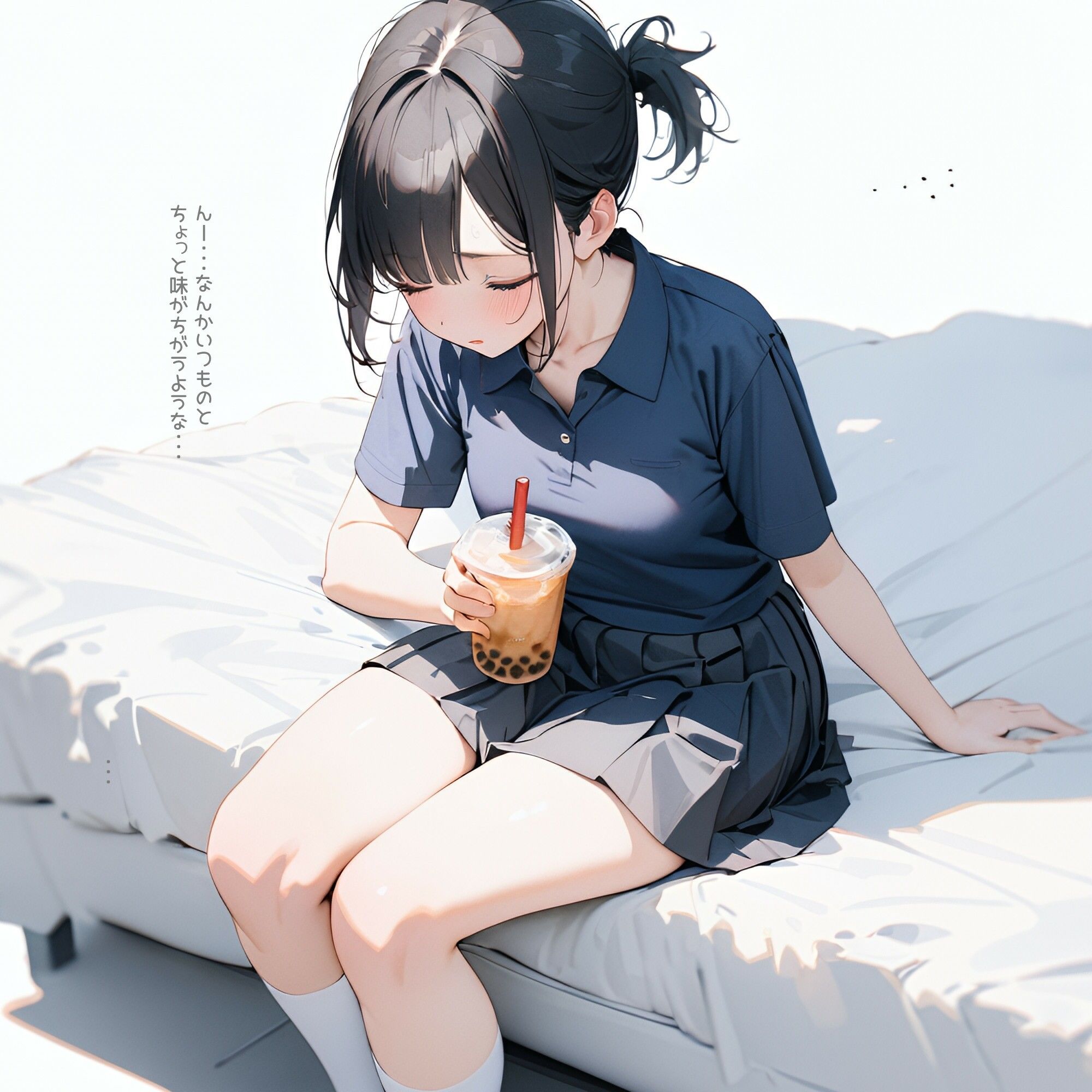 サンプル画像3:眠る少女（制服編）3(電脳戯画) [d_445044]