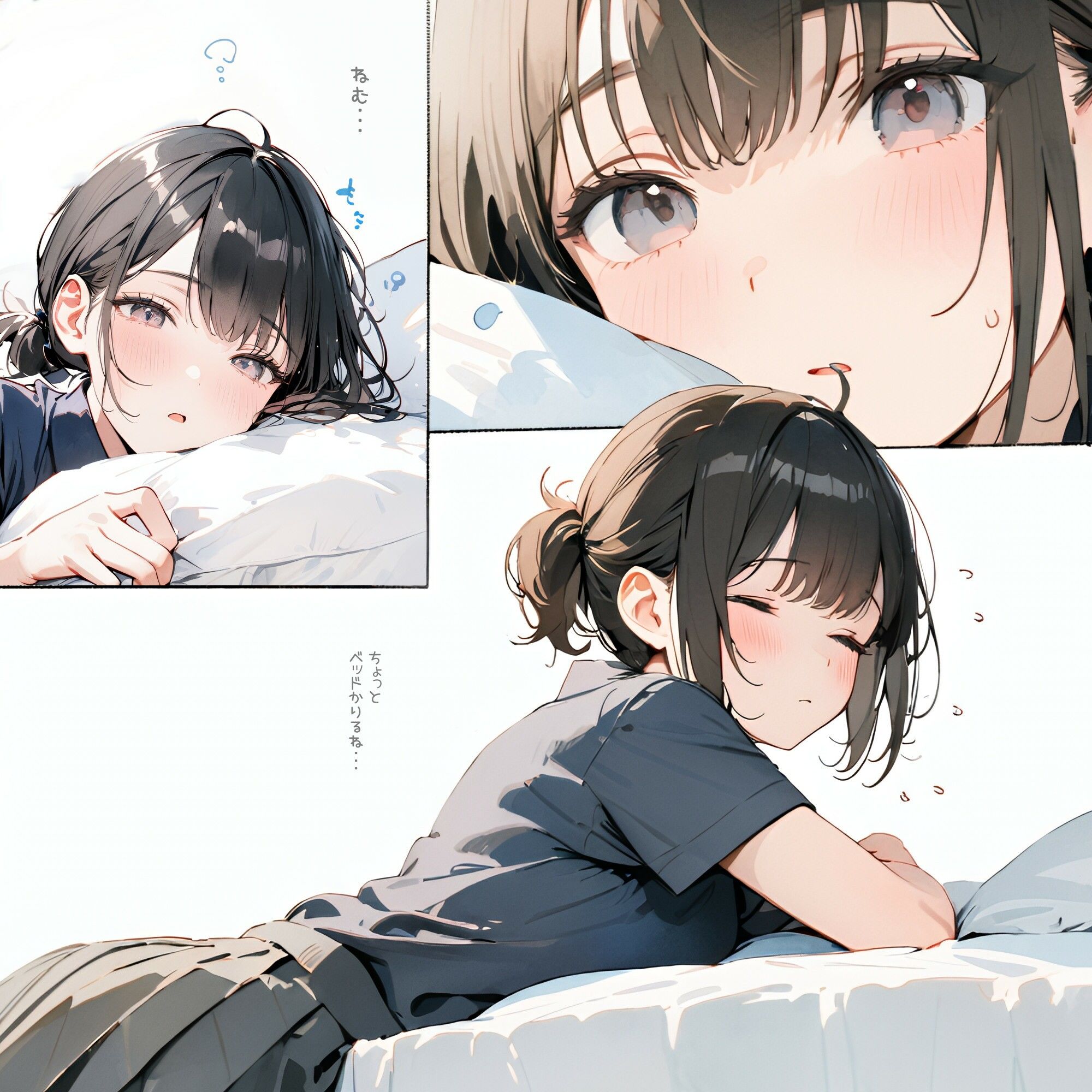 サンプル画像4:眠る少女（制服編）3(電脳戯画) [d_445044]