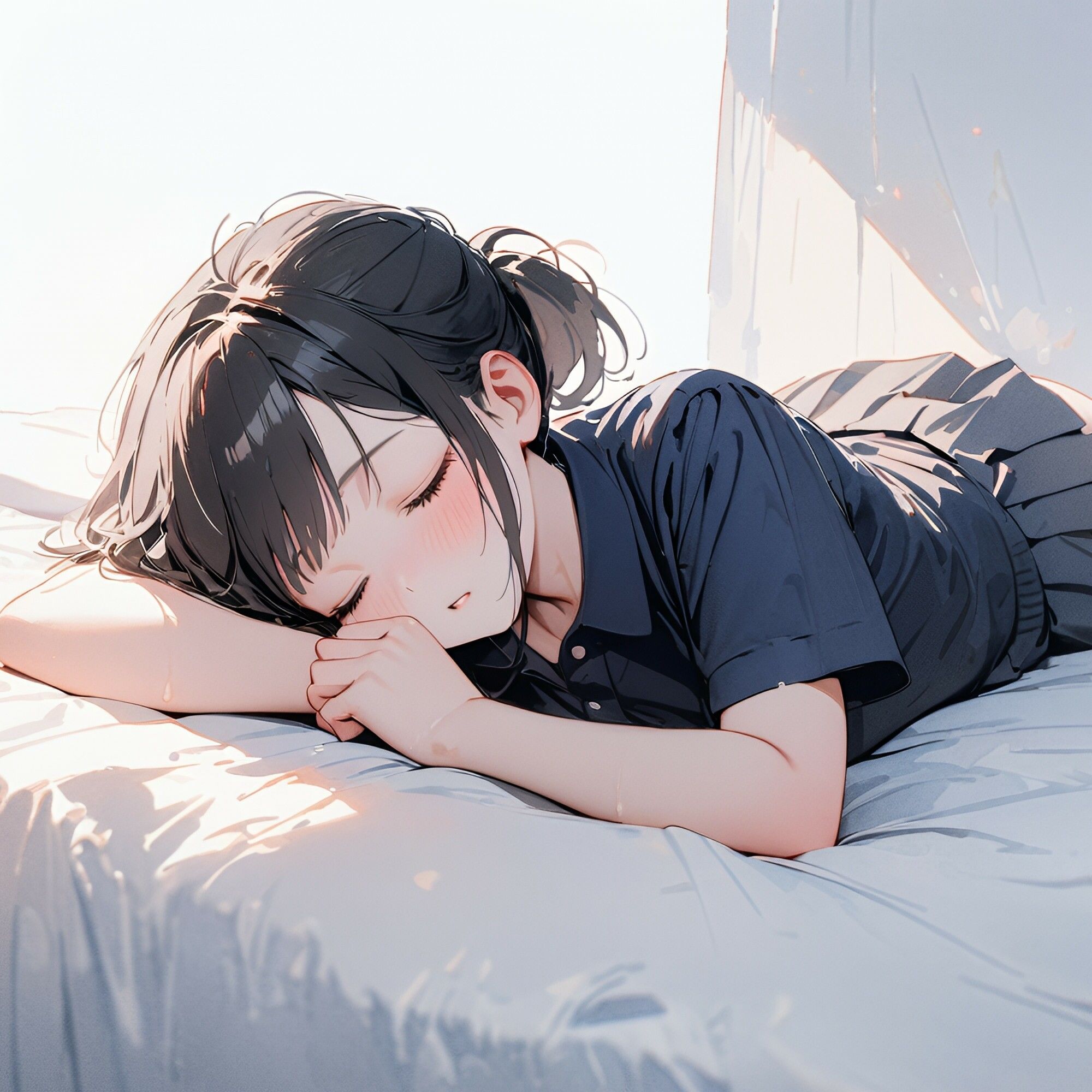 サンプル画像5:眠る少女（制服編）3(電脳戯画) [d_445044]