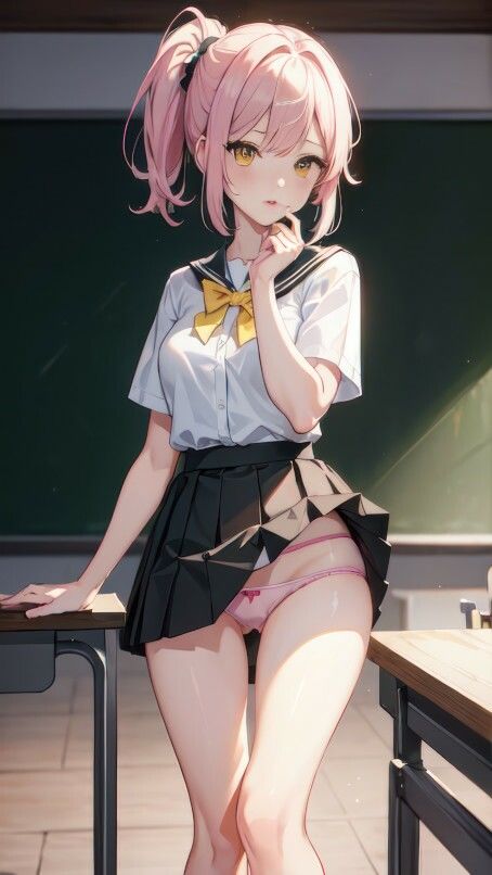 サンプル画像6:AI生成 クラスのマドンナ委員長に土下座してパンティを見せてもらった – Vol.1(美伝プロジェクト) [d_445105]