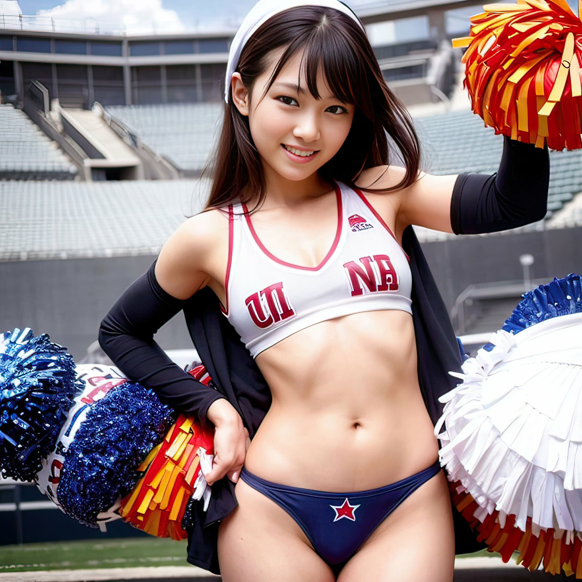 AI生成 青春の応援 チアリーダーコスプレ Vol.1の画像8