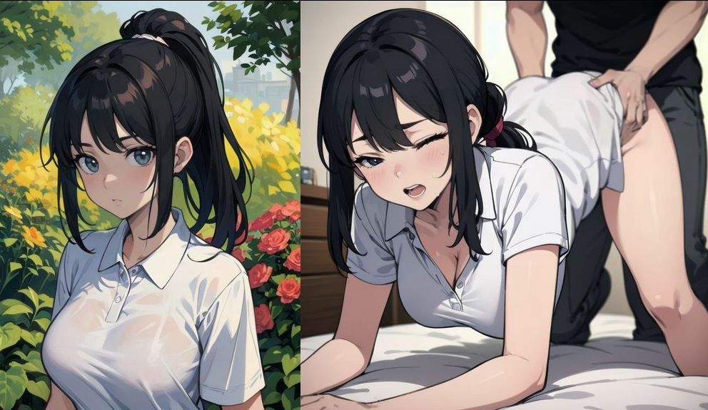 サンプル画像4:清楚系彼女の即NTR堕ち(OPP食堂) [d_445145]