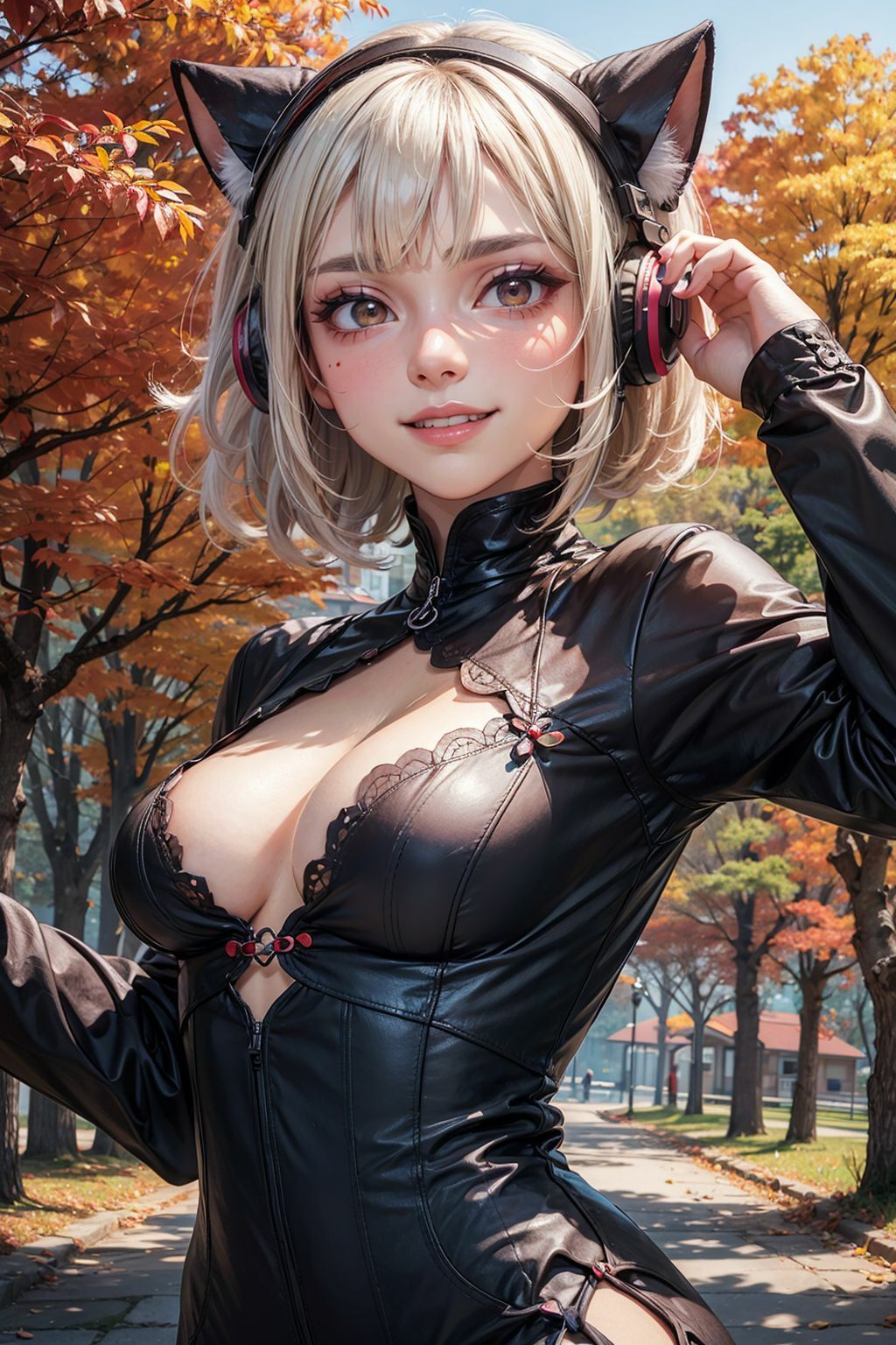 サンプル画像3:コスプレ大好きにゃー子さんあざとかわいいが過ぎる秋のねこねこオフショット(らいたん) [d_445297]