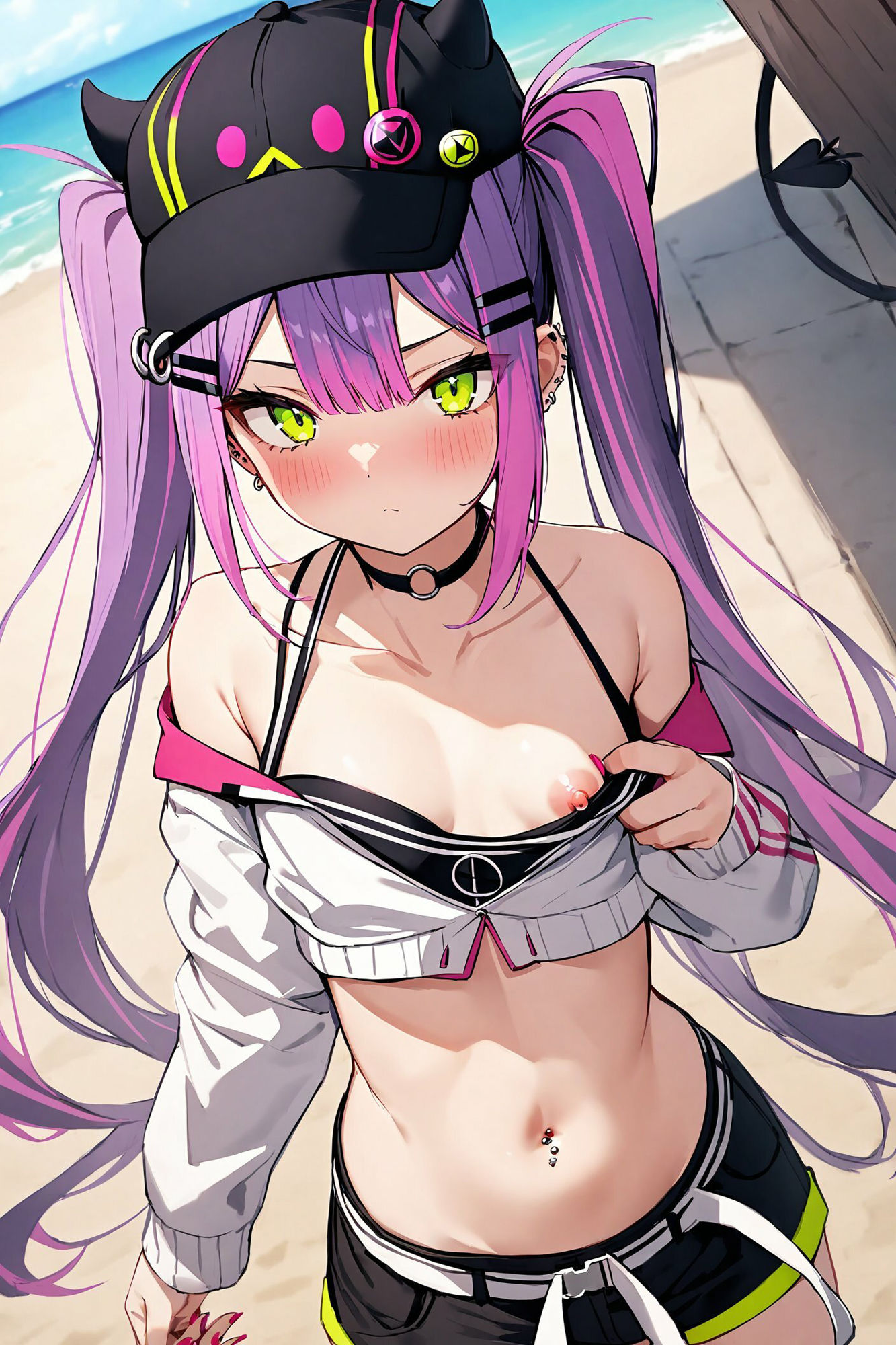 サンプル画像1:こっそりおっぱいを見せてくれる〜常闇トワ編〜(えるごらぼ) [d_445386]