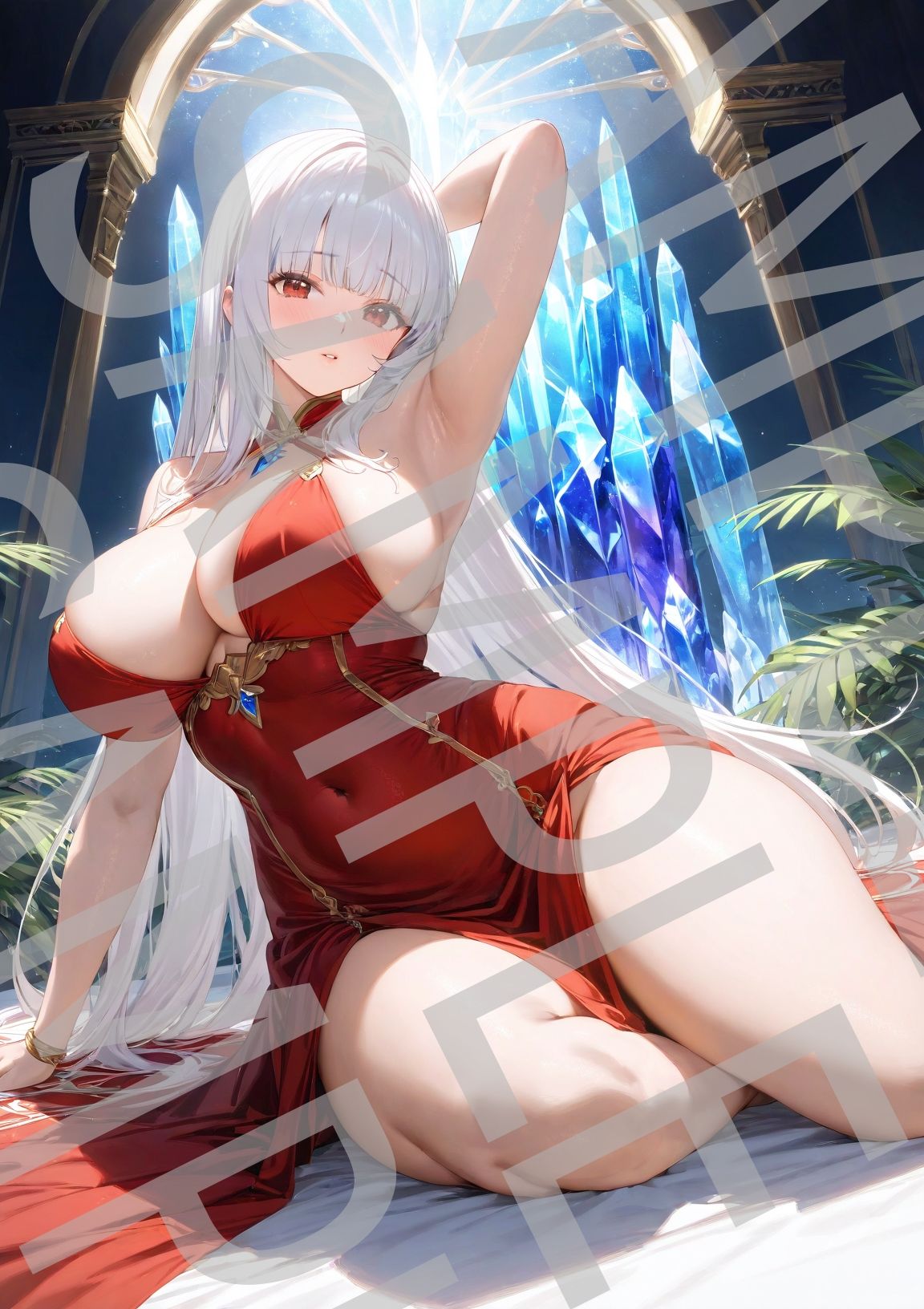 サンプル画像3:【超高精細、全144枚】ファンタジーAI美女イラスト集(アラレ) [d_445430]