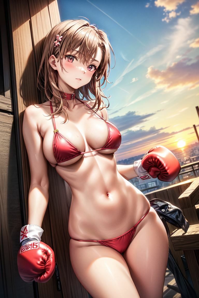 サンプル画像2:とある美琴さんのイラスト集 〜ピンクランジェリー・黒パンスト〜(ラブリーパンチ（パロディ）) [d_445465]