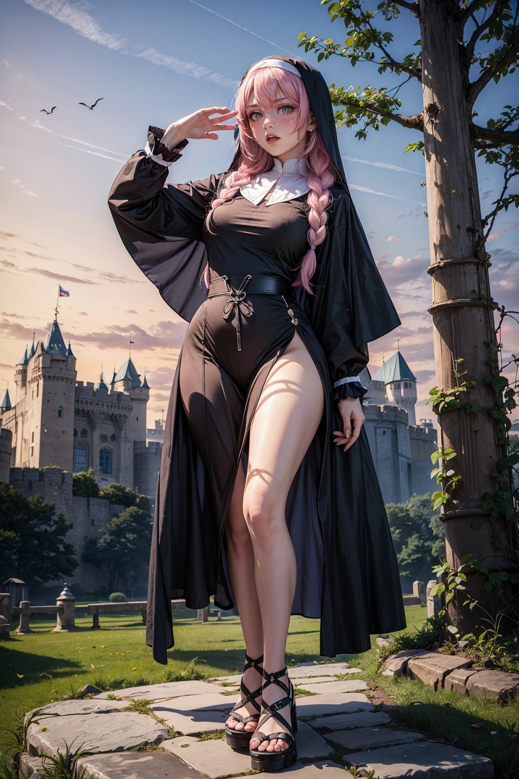 サンプル画像5:戦場を駆ける孤高の竜騎士誰もいない場所を跳びまわり鎧を脱いでコスプレの日々(らいたん) [d_445511]