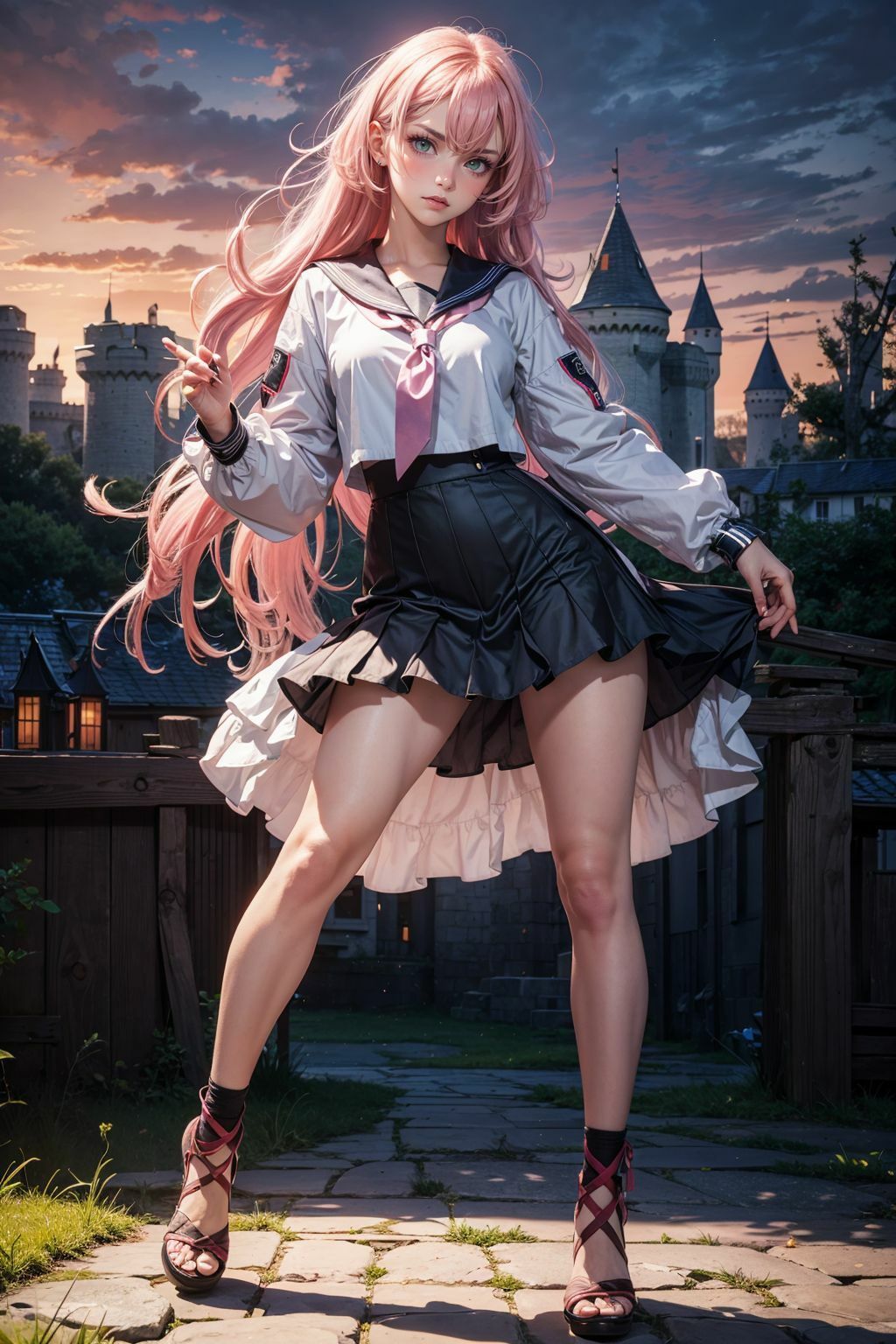 サンプル画像6:戦場を駆ける孤高の竜騎士誰もいない場所を跳びまわり鎧を脱いでコスプレの日々(らいたん) [d_445511]