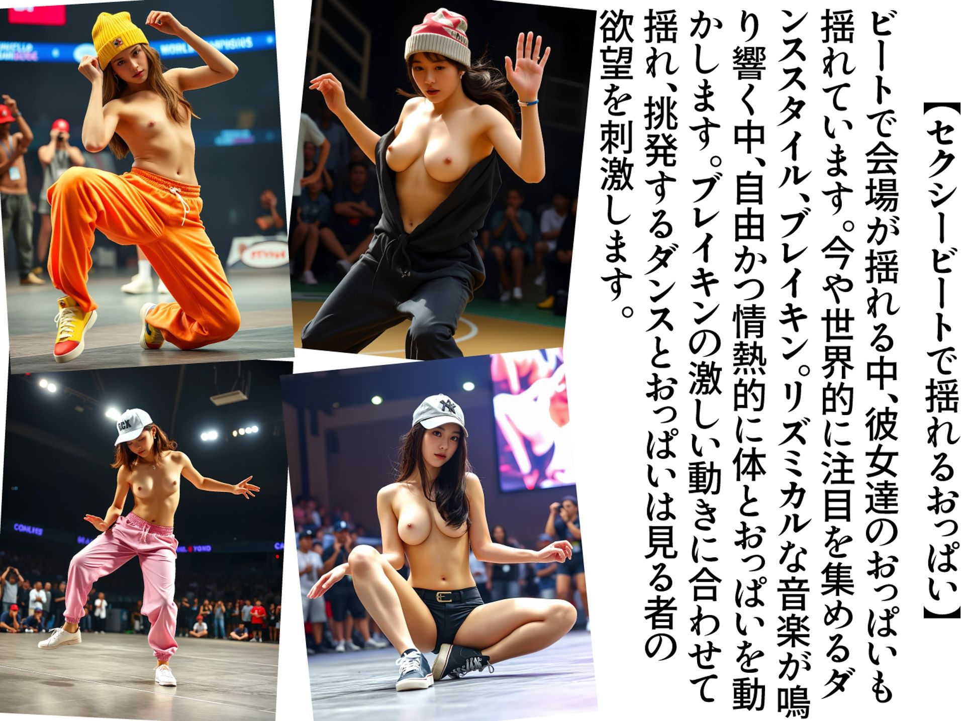 サンプル画像5:おっぱい丸出し女子アスリートオリジナルピックアップ画像集Vol1 卓球 ブレイキン サッカー(AIアダルトフリーギャラリー) [d_445626]