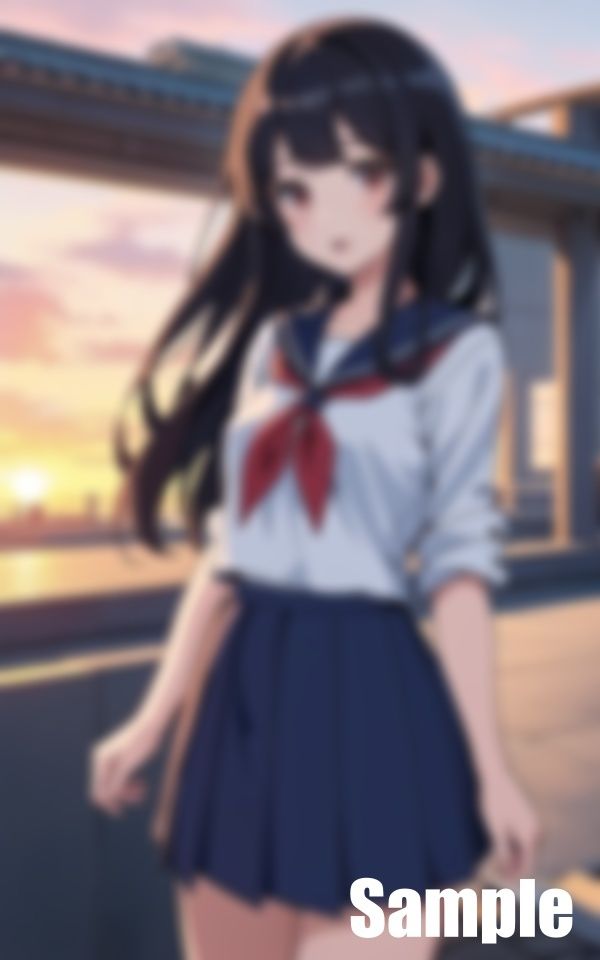 サンプル画像2:女学生と屋上で(まーぶる) [d_445651]