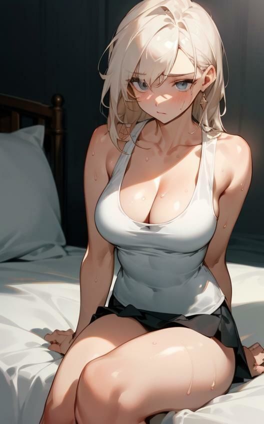 サンプル画像1:汗ばむタンクトップAI美女イラスト集100選(ぼんばいえ) [d_445665]