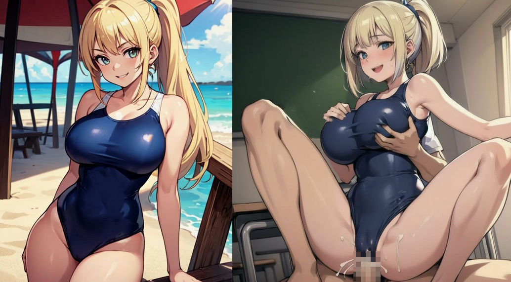 サンプル画像3:エグい堕ち方〜美少女JKの2コマメス堕ち画像集(ト・ヨーダ) [d_445678]