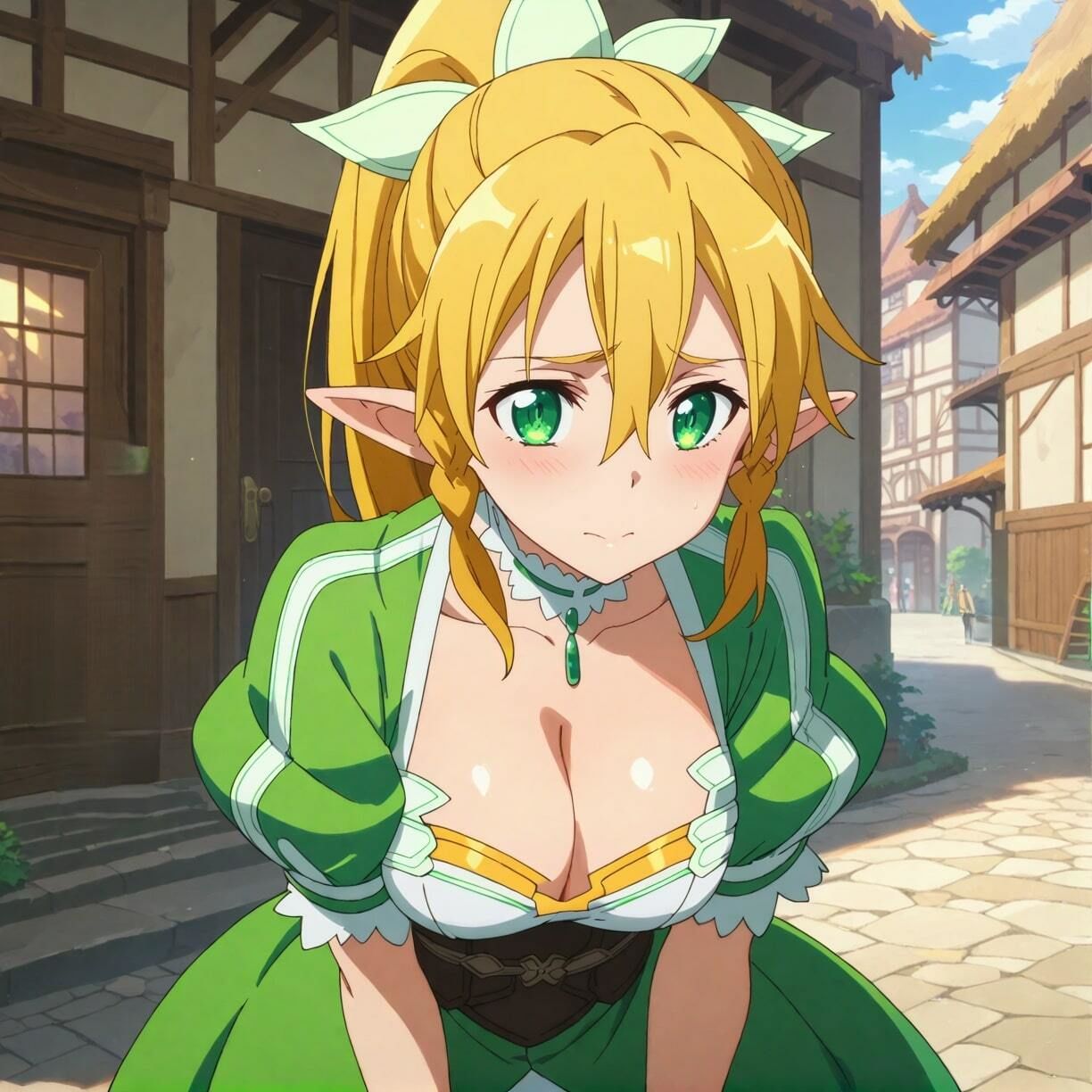 サンプル画像1:俺のリーフ〇 〜肉便器NO.15 リーフ〇 お兄ちゃん（俺）の事大好きなドスケベボディの金髪エルフ妹〜(俺のAIする肉便器) [d_445807]