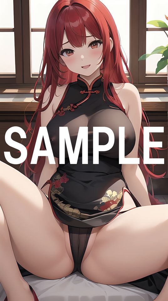 サンプル画像1:パンツ見せ娘！ チャイナドレス(練乳まみれ) [d_445821]