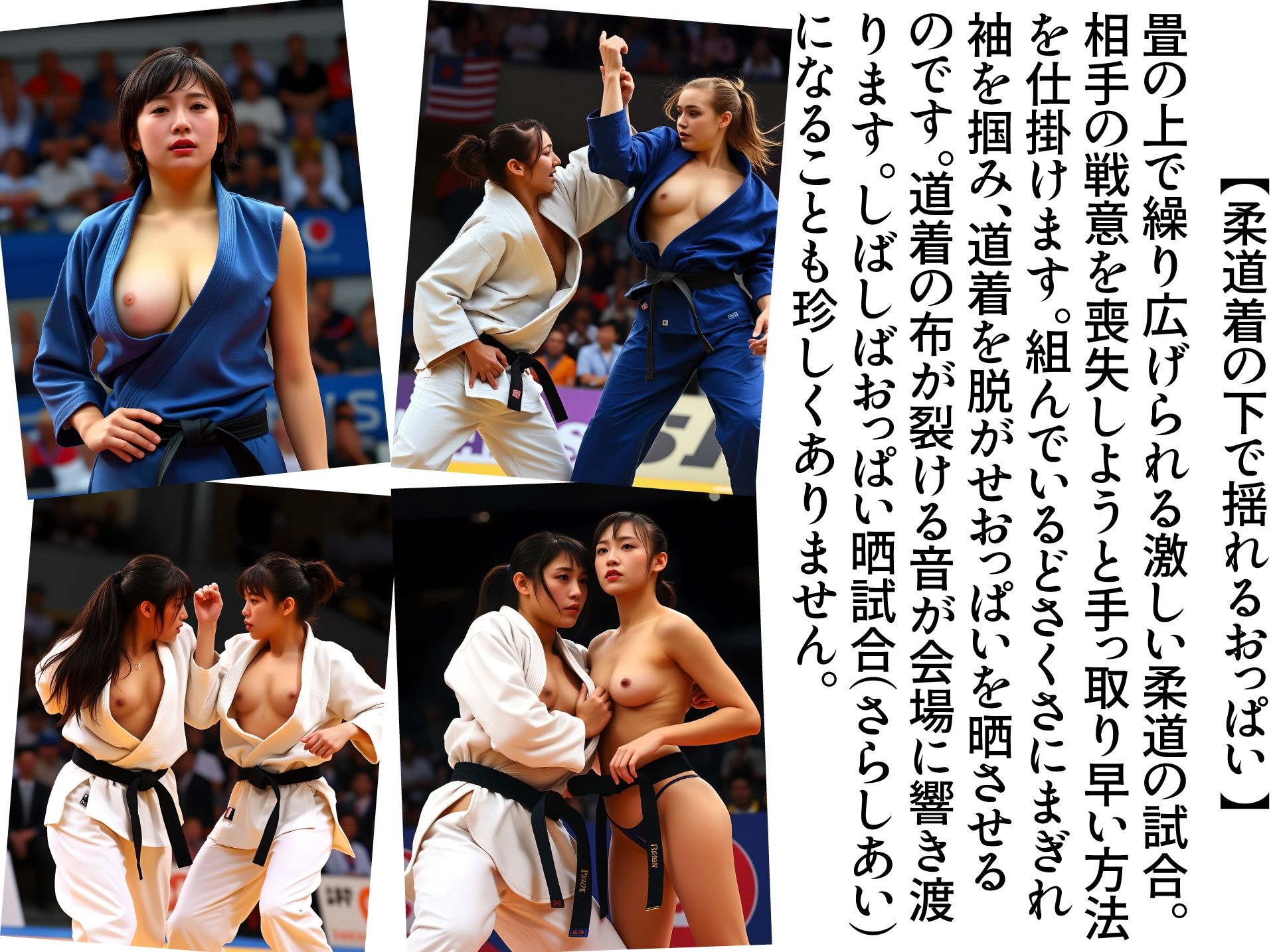 サンプル画像3:おっぱい丸出し女子アスリートオリジナルピックアップ画像集Vol2 柔道 スケボー ビーチバレー スポーツクライミング 砲丸投げ編(AIアダルトフリーギャラリー) [d_446041]