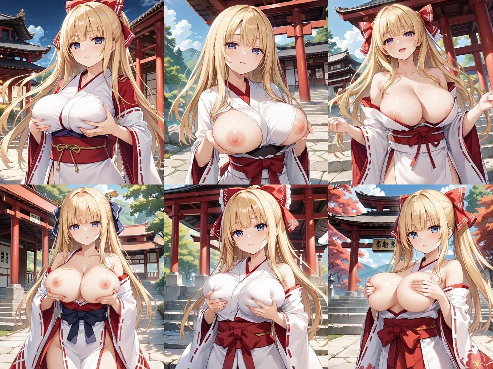 サンプル画像1:金髪巫女JKが中出しセックスでビッチになりアヘ顔をキメた件(ビッチ化計画) [d_446118]