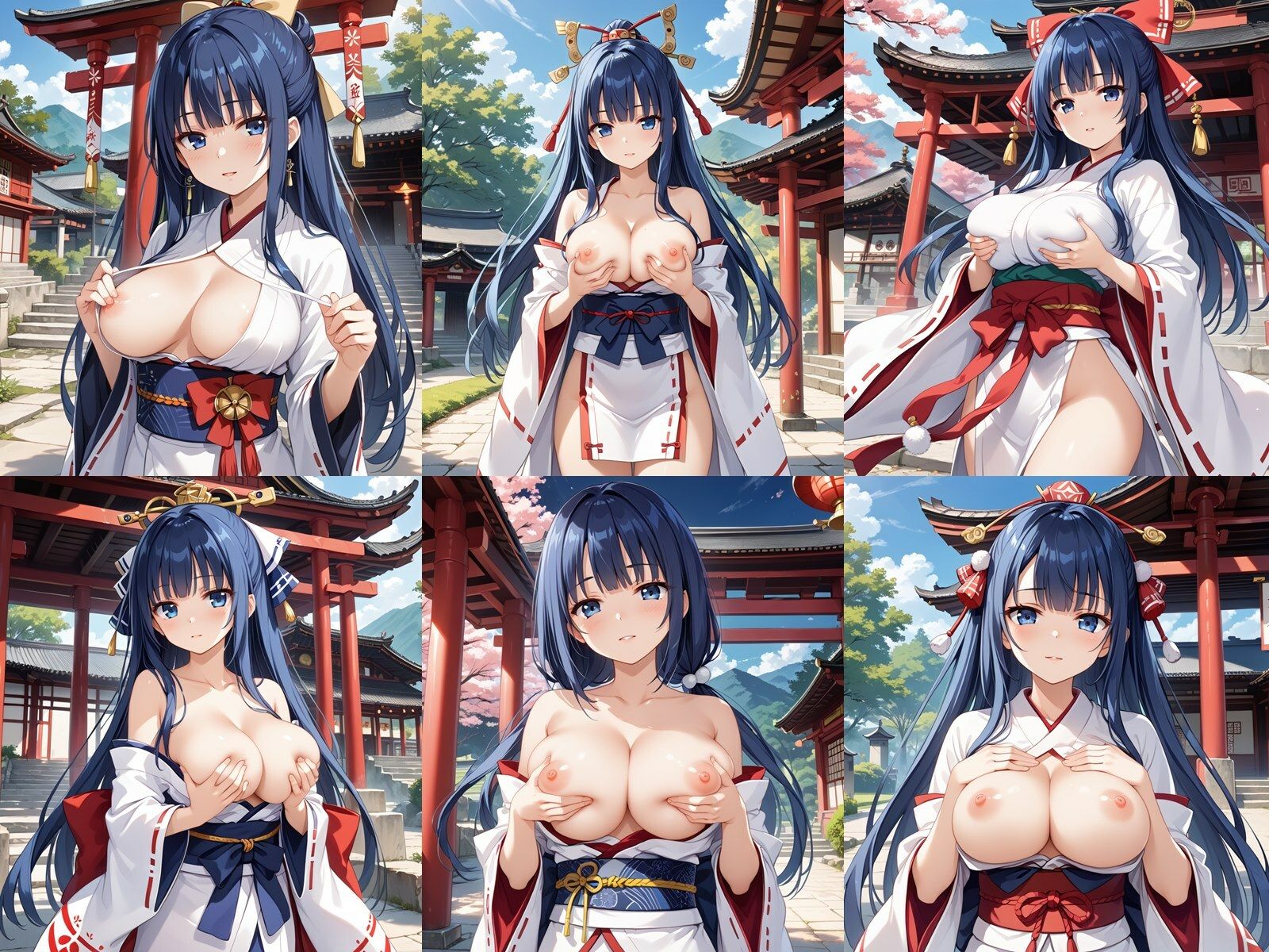 サンプル画像1:青髪巫女JKが中出しセックスでビッチになりアヘ顔をキメた件(ビッチ化計画) [d_446122]