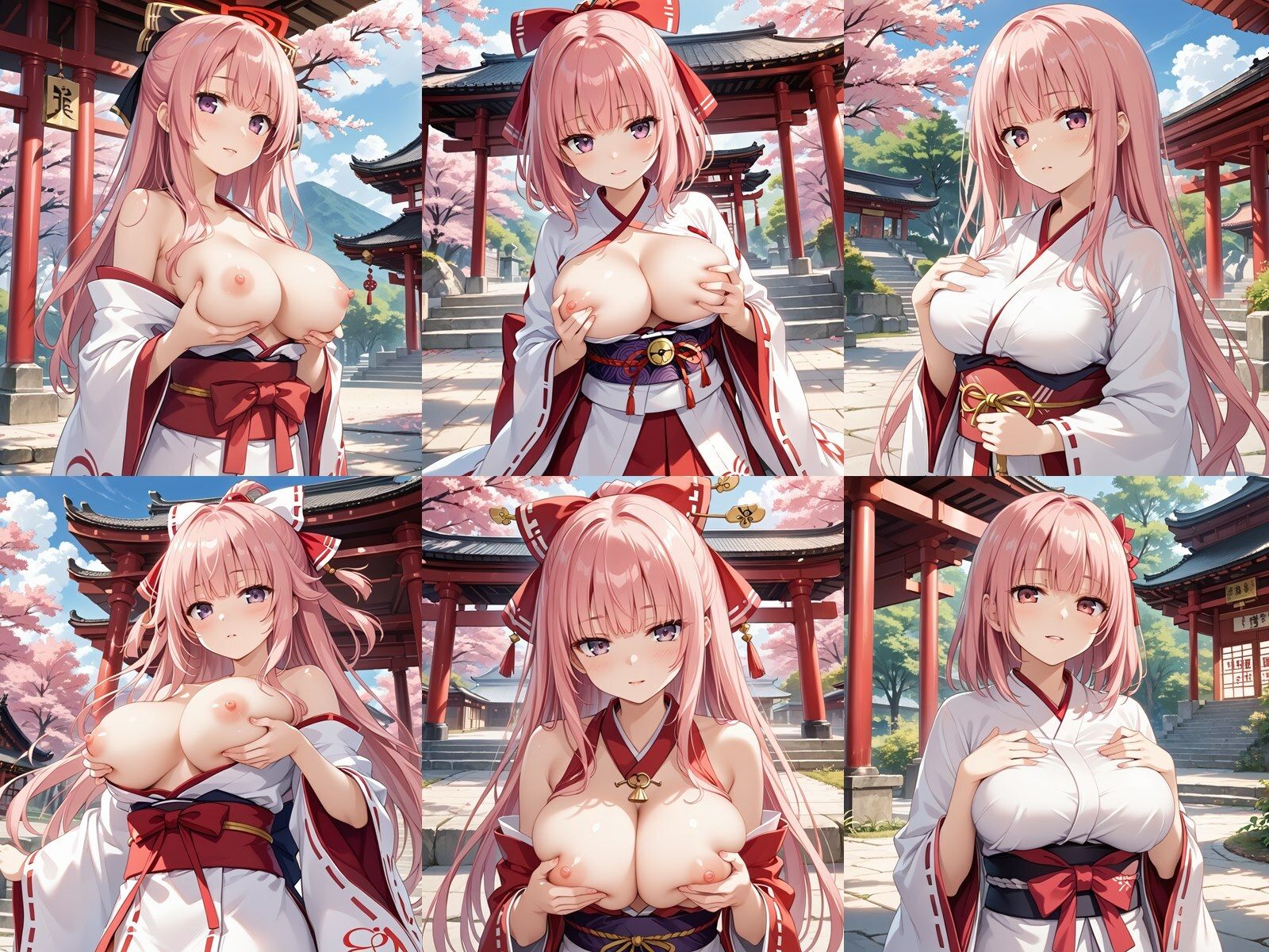 サンプル画像1:ピンク髪巫女JKが中出しセックスでビッチになりアヘ顔をキメた件(ビッチ化計画) [d_446123]