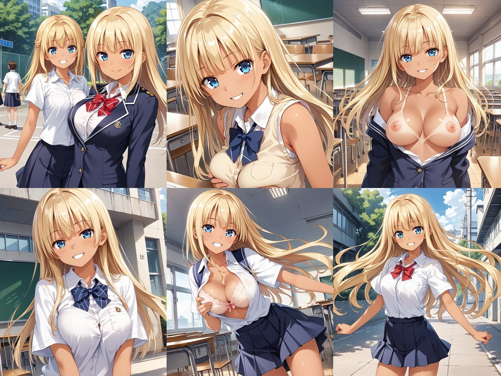 サンプル画像1:日焼けした金髪JKが中出しセックスでビッチになりアヘ顔をキメた件(ビッチ化計画) [d_446126]