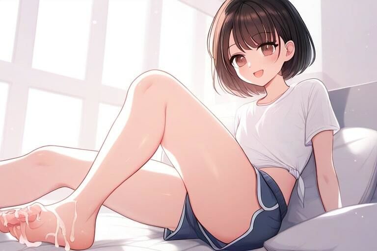 サンプル画像4:しっかり者なおさげ女子に白濁ぶっかけ〜おかしくなるまで足コキで快楽責め〜(晴耕雨読) [d_446249]