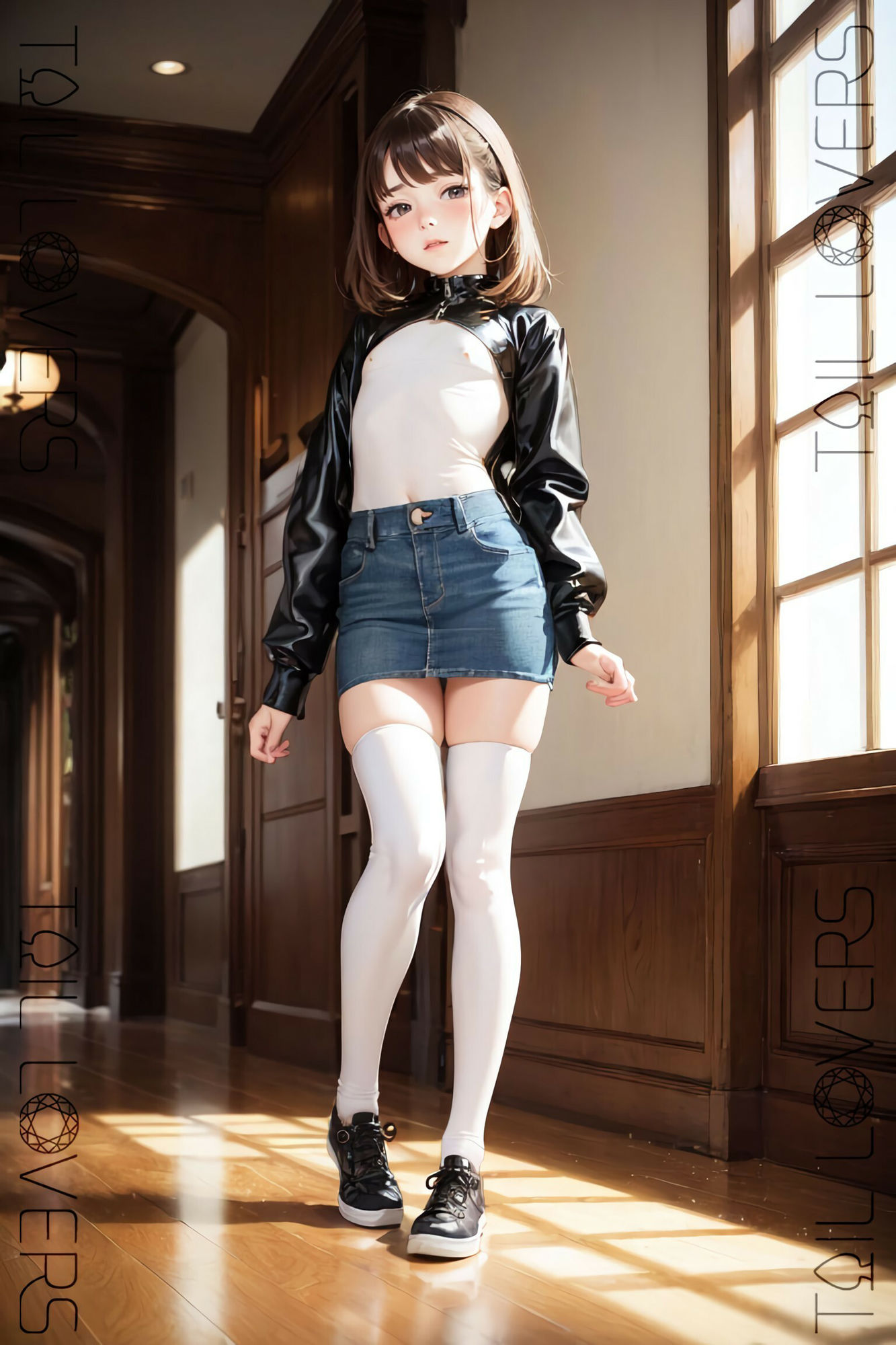 サンプル画像3:普通のニーソ、ラバーのニーソ(TAIL LOVERS) [d_446268]