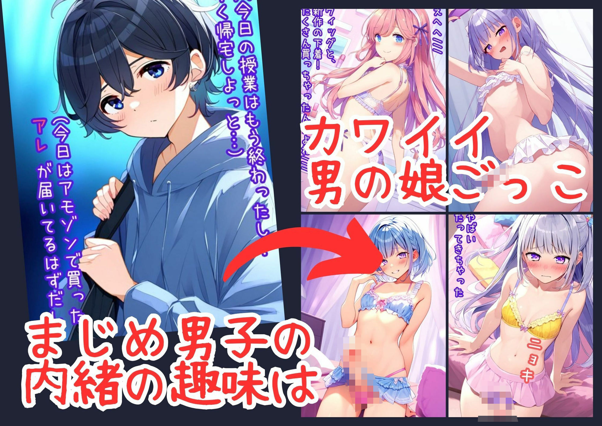 サンプル画像1:【TS女体化まじめ男子・セリフ付】キモおじさんに可愛がられ連続絶頂メス化・学園や風俗に紛れ込みビッチの花火を打ち上げる！500枚(AI欲イラスト屋さん：わんたんめん) [d_446365]