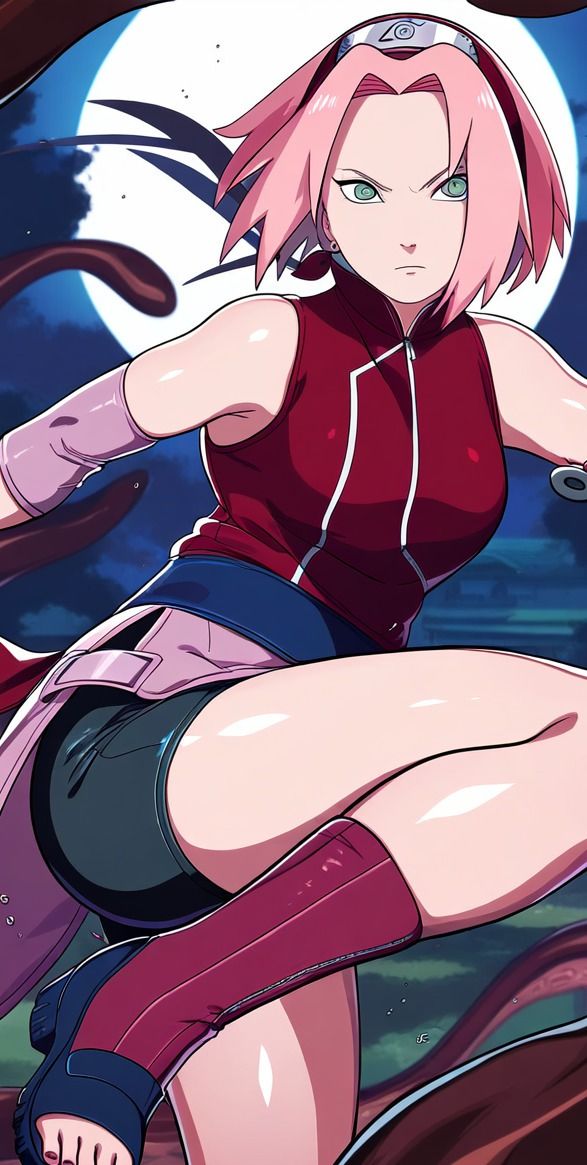 サンプル画像4:春〇サクラ vs ぬるぬる触手(Nakki_触手・ヒロピン) [d_446427]