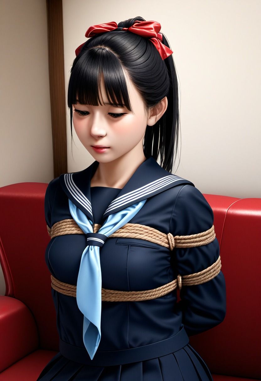 サンプル画像1:今日もまた縛られちゃいました〜セーラー服編vol.2〜(くろねこ倶楽部) [d_446631]