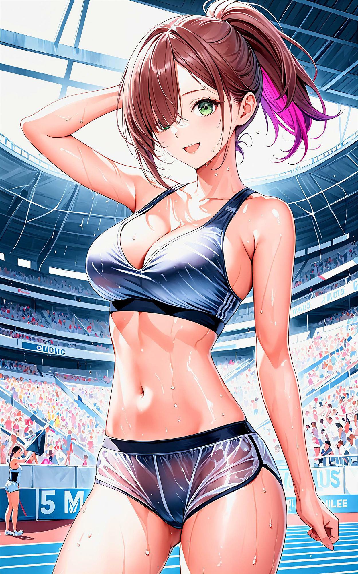 サンプル画像5:エチエチ陸上部 陸上部エースのエチエチアタックで俺の心臓が持たない！ vol.2(AIエチエチ部) [d_446693]