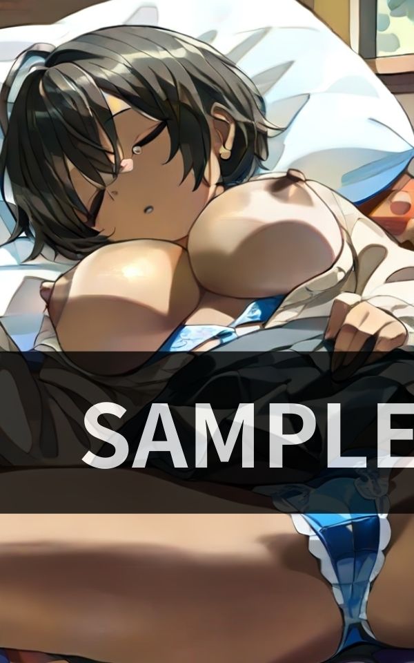 サンプル画像2:Jカップ 色黒乳首の妹の寝相(快楽の部屋) [d_446697]