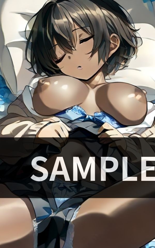 サンプル画像3:Jカップ 色黒乳首の妹の寝相(快楽の部屋) [d_446697]