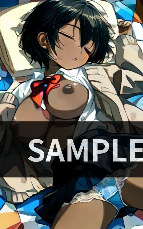 サンプル画像4:Jカップ 色黒乳首の妹の寝相(快楽の部屋) [d_446697]