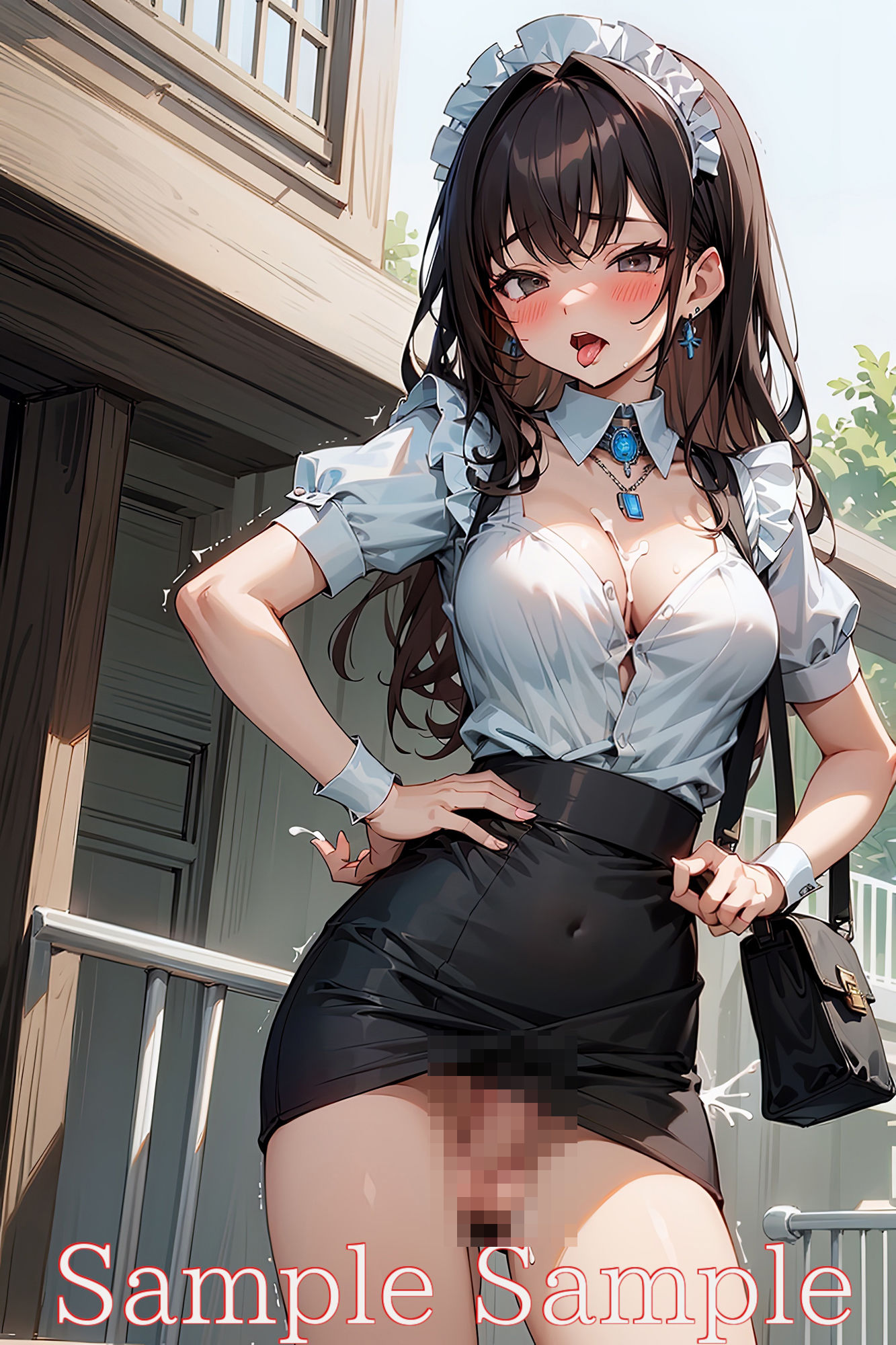 サンプル画像5:ふたなり野外露出（メイド編）(味噌ごぼう) [d_446708]