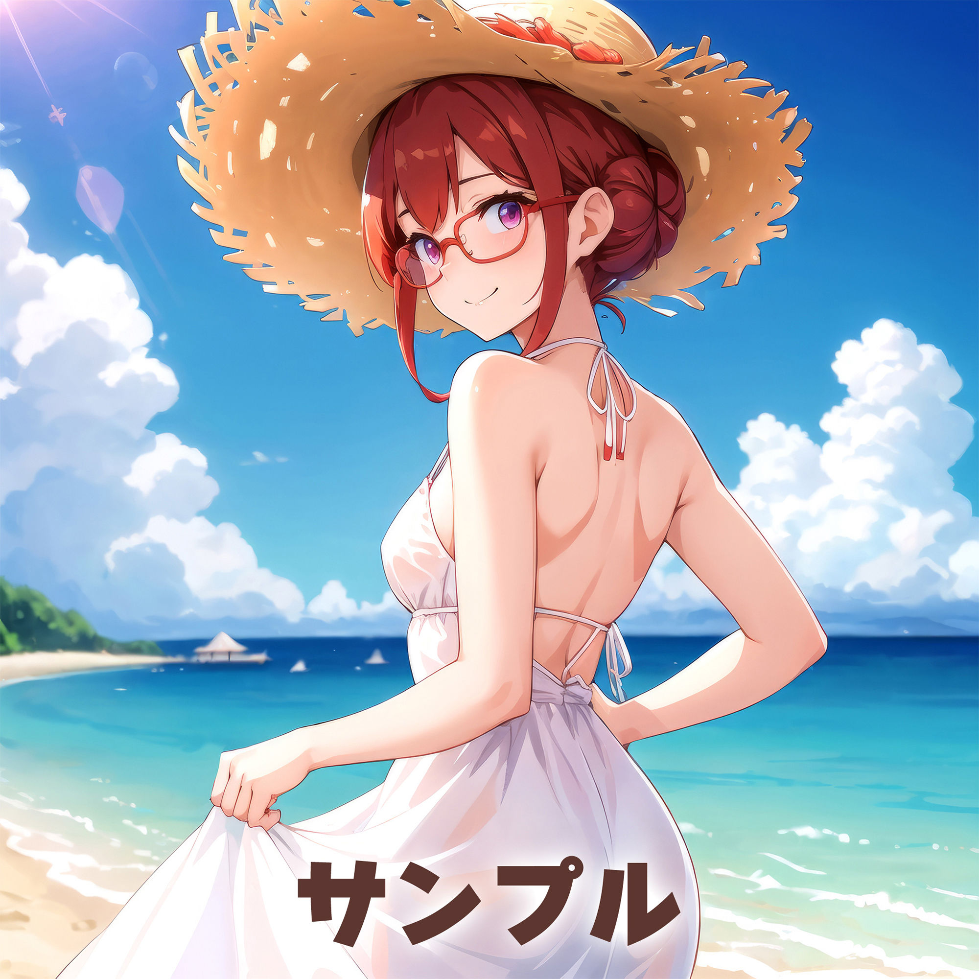 サンプル画像3:お団子メガネコスプレイヤー モレメちゃん 夏の思い出撮影会(ぽちくりふぁん) [d_446815]