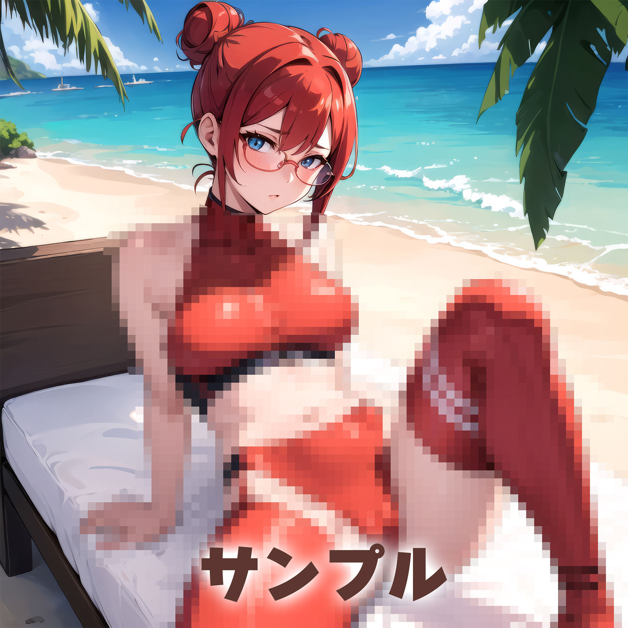 サンプル画像4:お団子メガネコスプレイヤー モレメちゃん 夏の思い出撮影会(ぽちくりふぁん) [d_446815]